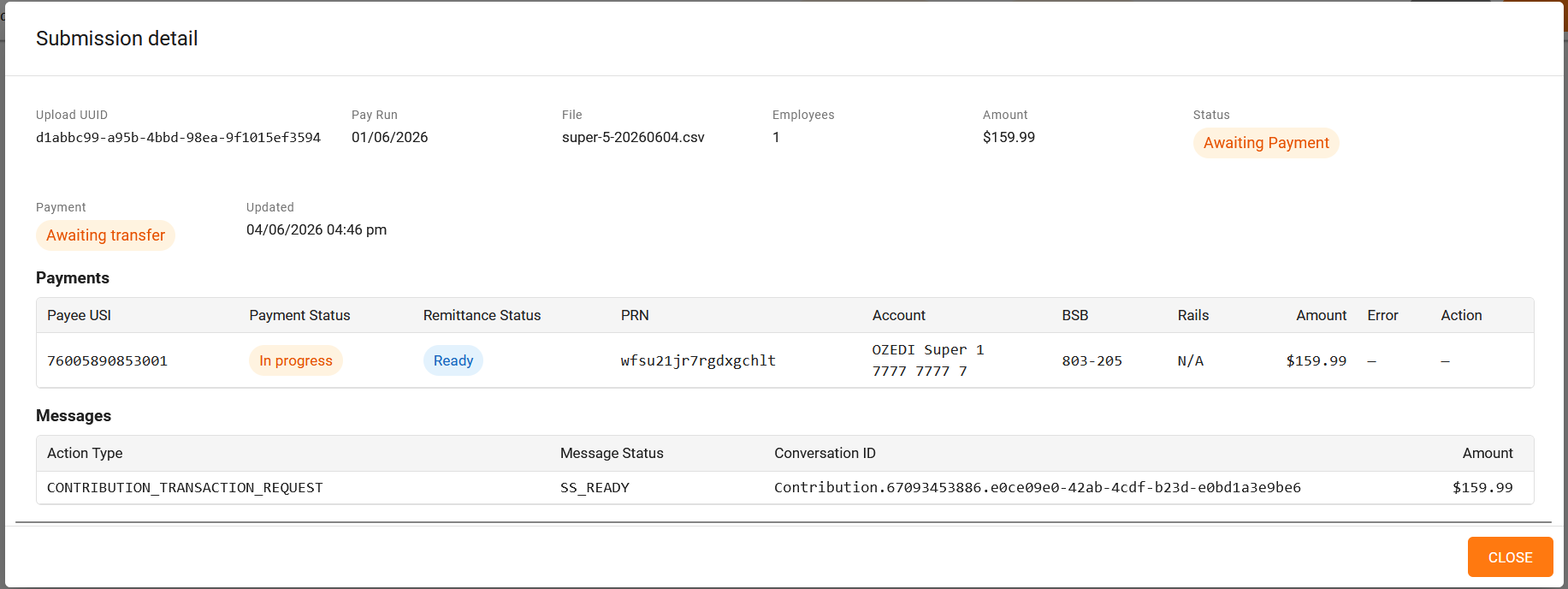 Submission Detail (Debug View)